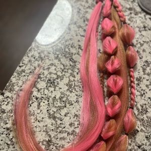 1 pink/golden rave ponytail cute for parties events concerts! Never used!